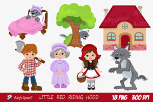 little red riding hood clipart